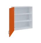 MH - 65D horní skříňka, 1-dveřová, levá, 770x654x440, korpus bílý, dvířko mandarinka